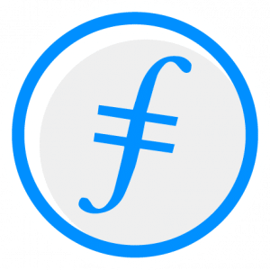 Filecoinロゴ（FIL）