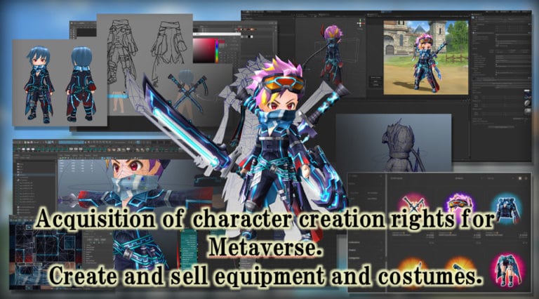 Les joueurs peuvent acquérir les droits de création de leurs personnages du métavers dans Gensokishi.