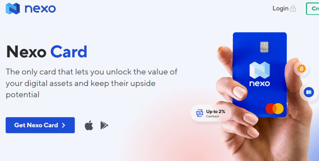 Your Nexo credit card is linked to the mobile app, to manage its availability, credit line, and stashed cryptos in real time.
