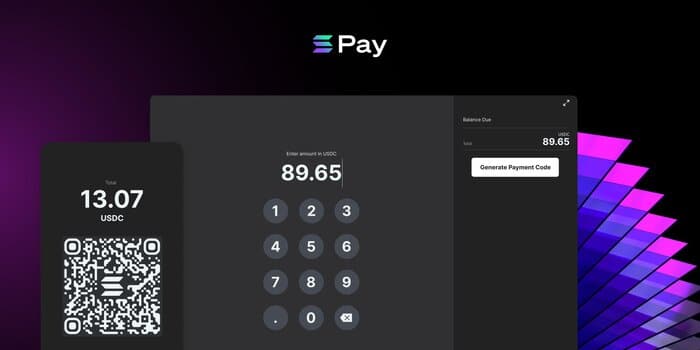 Presentatie van de Solana Pay interface
