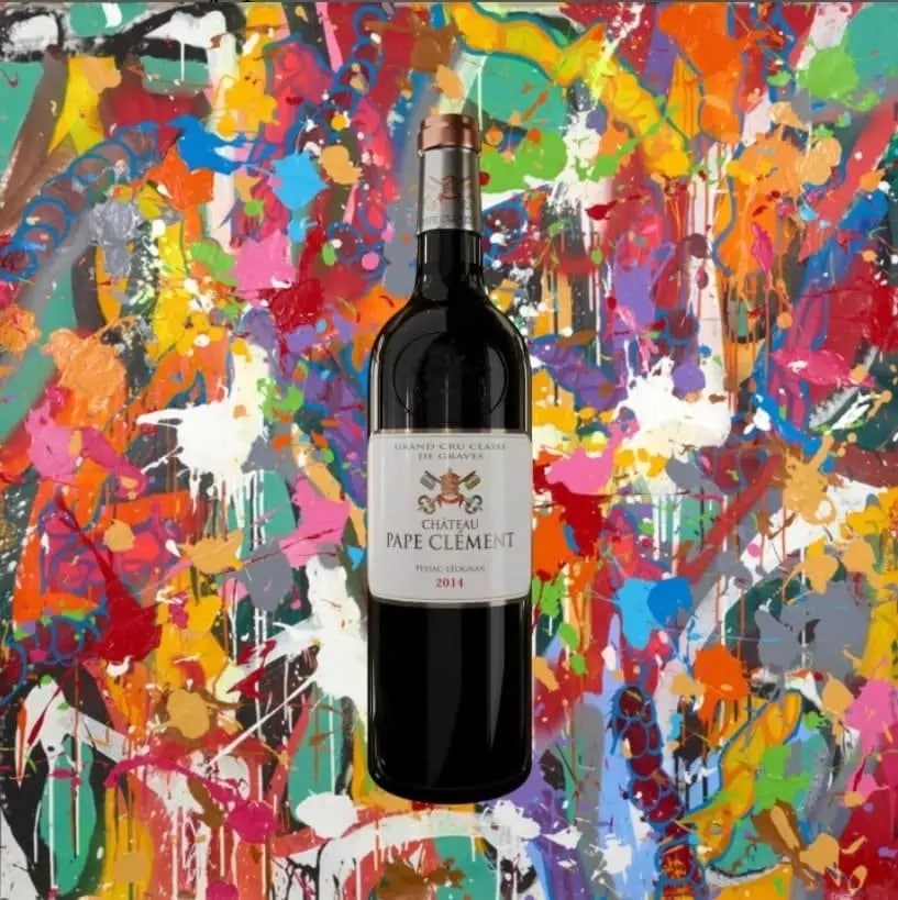 NFT featuring one of the Wine Bottle Club bottles in collaboration with JonOne