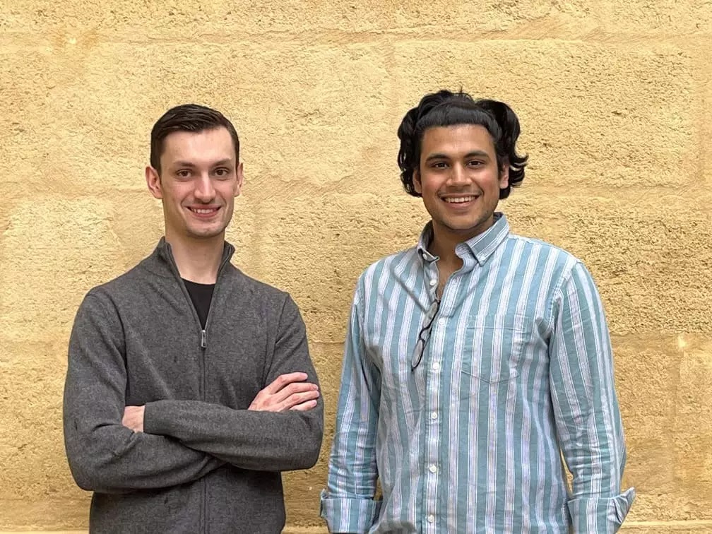 De oprichters van Bitstack. Aan de linkerkant, Alexandre Roubaud. Aan de rechterkant, Kabir Sethi.