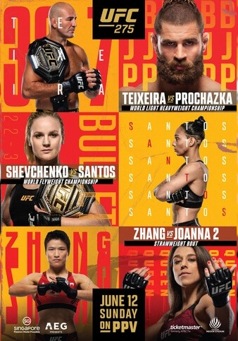 Плакат на UFC 275