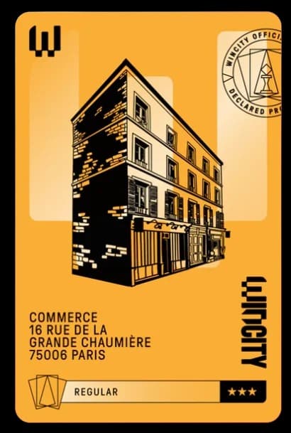 NFT Wincity of Regular rarity from Paris Grande Chaumière collection