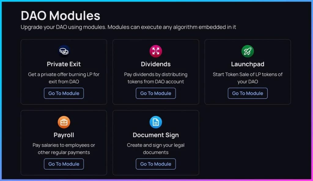 Examples of XDAO modules