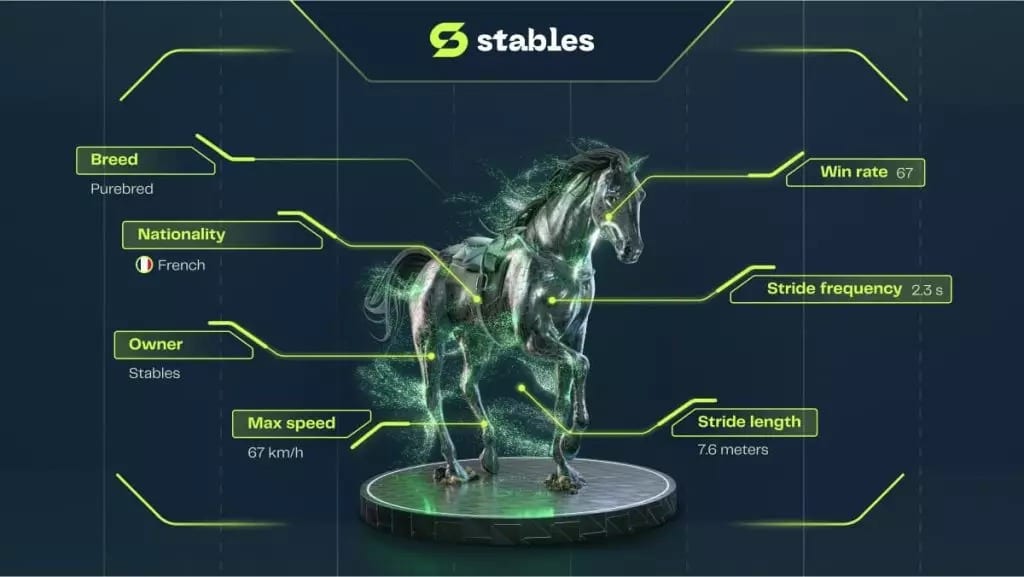 Figura 1 - Vista general de un caballo de carreras en los establos