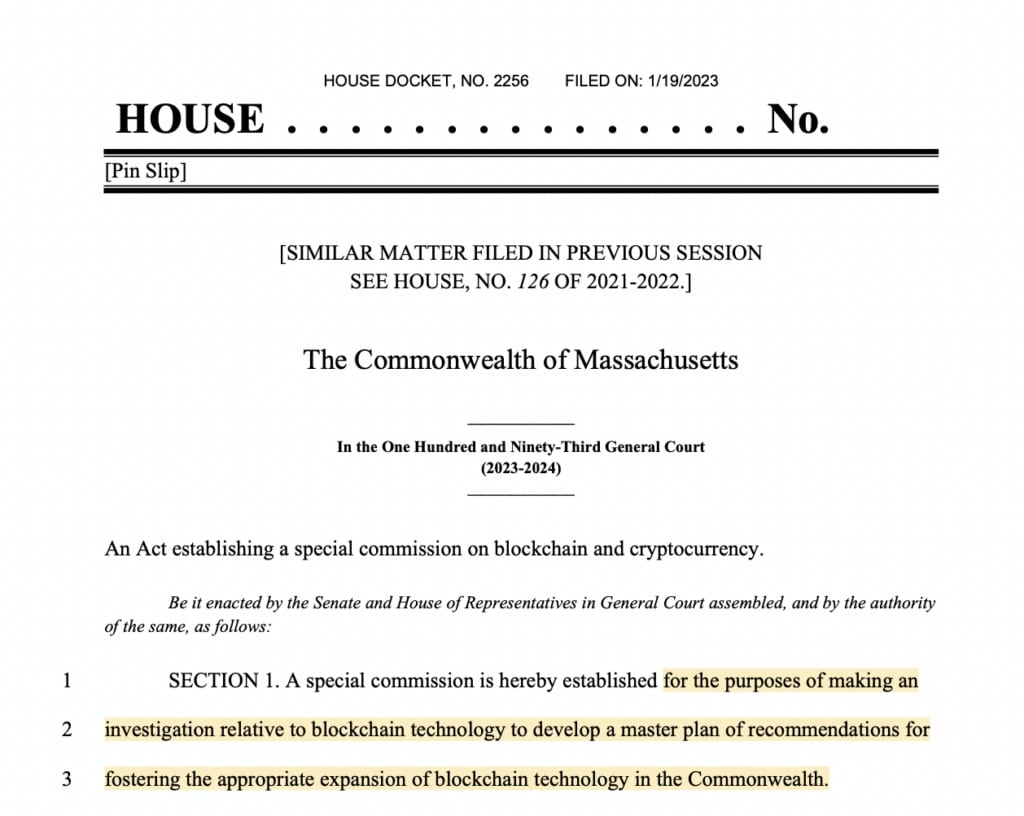 Massachusetts Special Commission on crypto