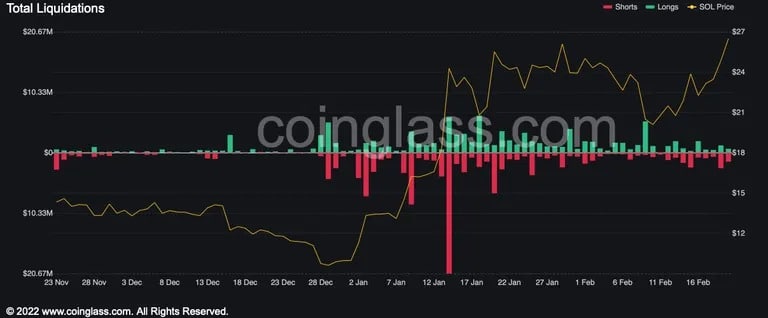 Rode balken tonen opgeblazen short transacties. Bron: Coinglass.