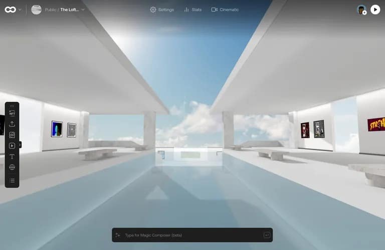 Capture d'écran de l'outil d'IA d'Oncyber dans son studio 3D rénové. Image : Oncyber