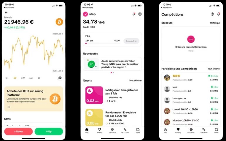 Preview of the Young Platform Step application