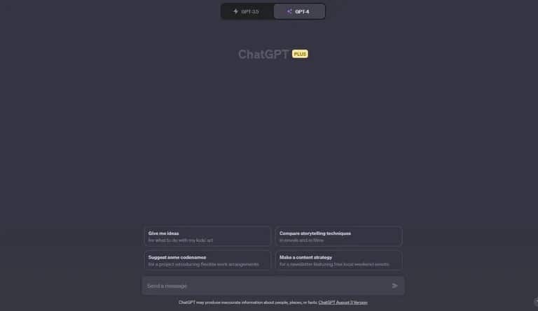 ChatGPT's nieuwe interface
