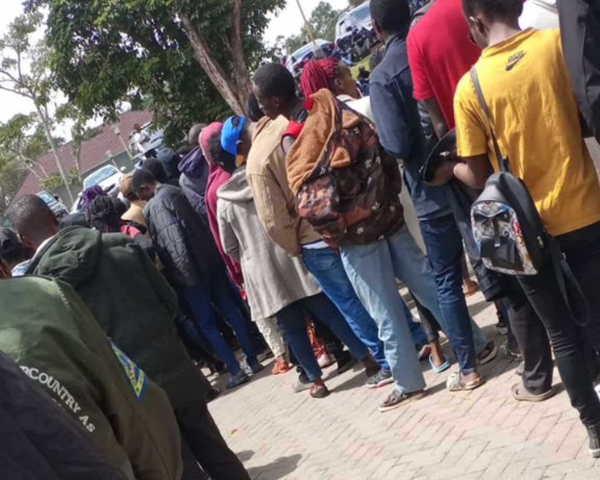 Queue in front of a Worldcoin orb at China Square in Nairobi - Photo by Eldad Kanawa
