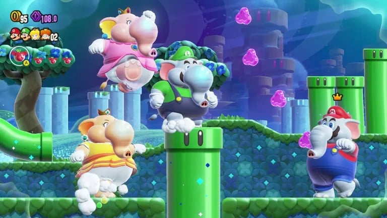Скриншот из игры Super Mario Bros. Wonder. Изображение: Nintendo