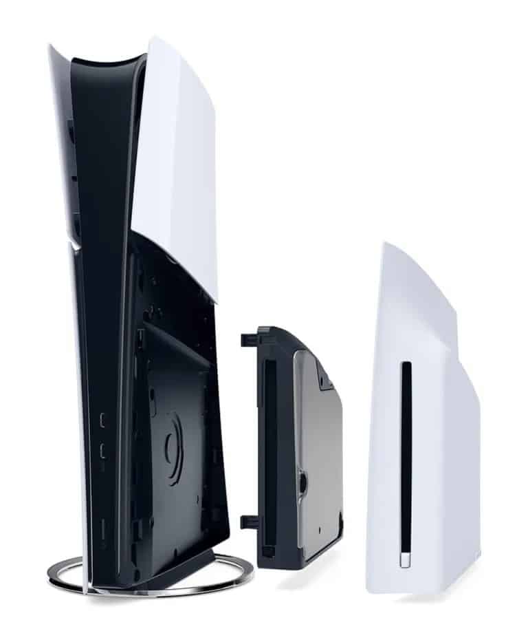 Le lecteur de disque supplémentaire de la nouvelle PlayStation 5. Image : Sony