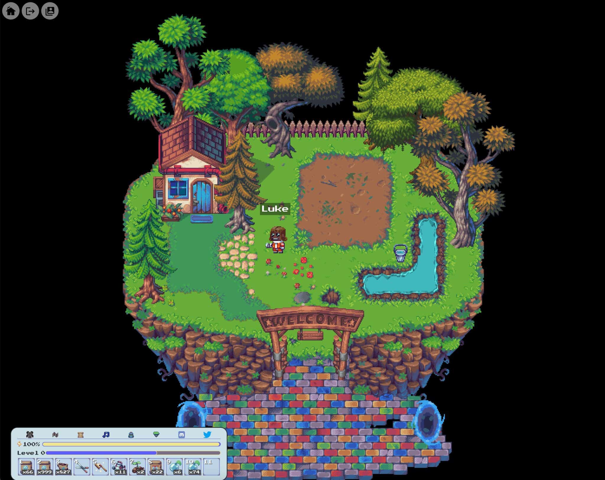 Land preview on Pixels